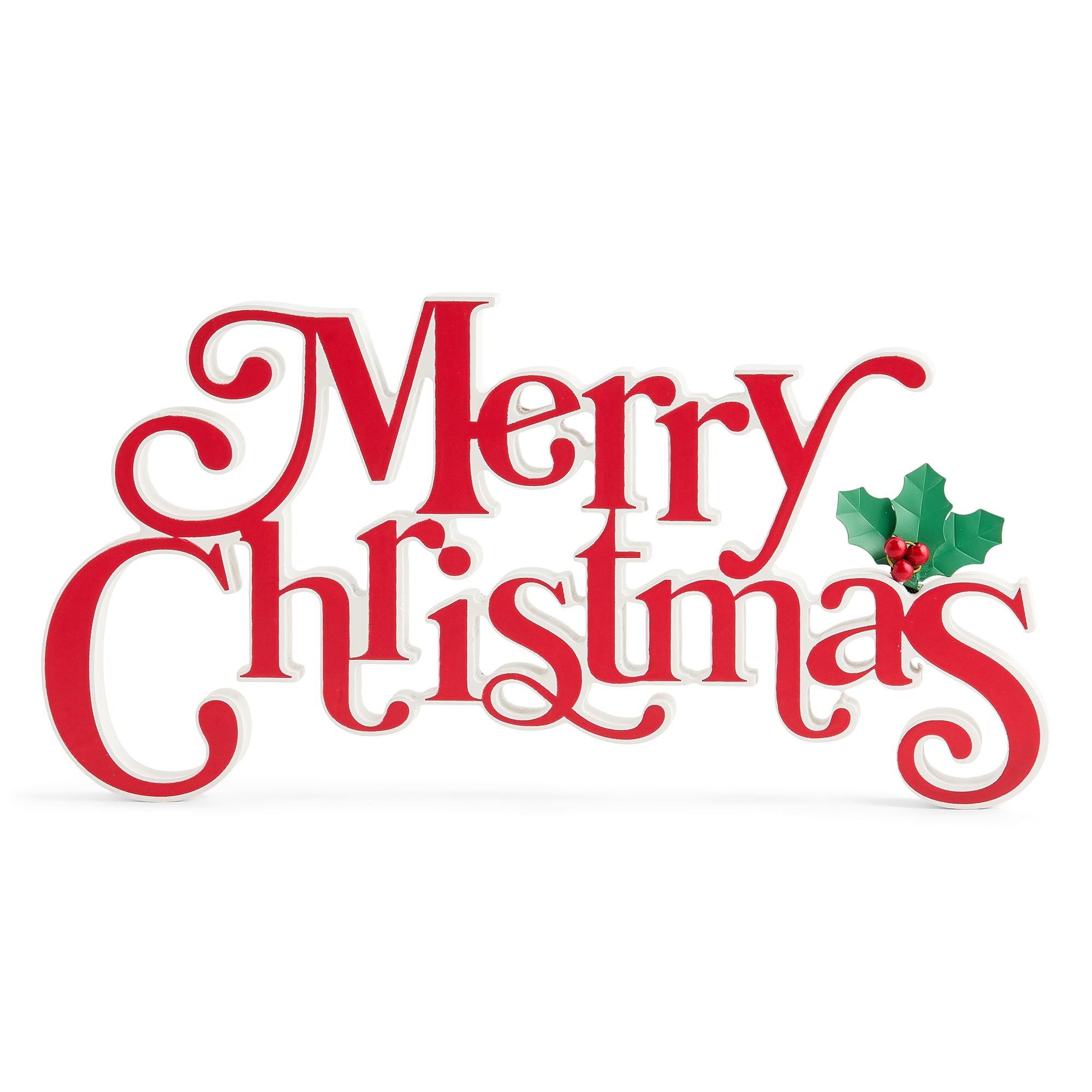 North Pole Trading Co. Merry Christmas Sign Christmas Tabletop Decor