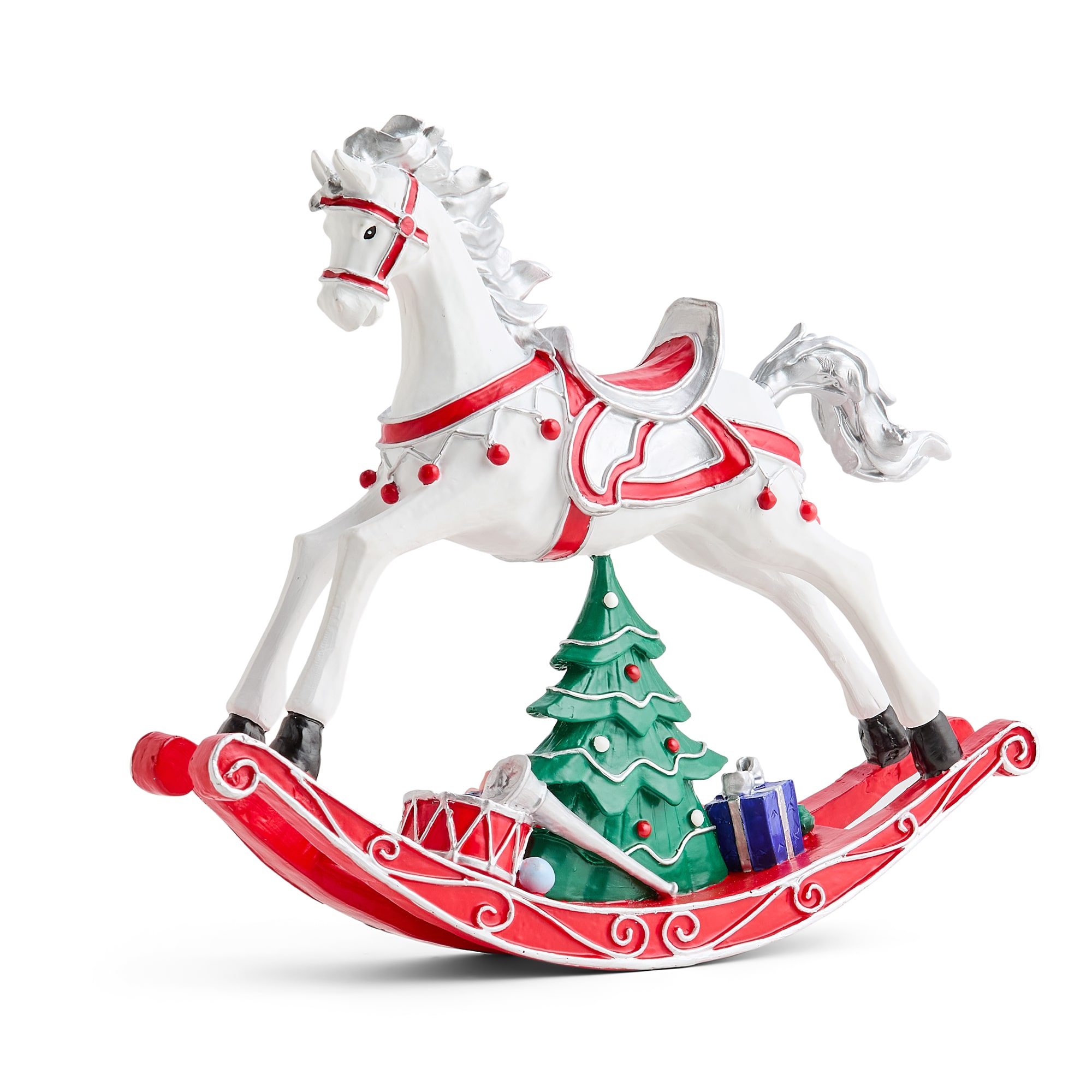 North Pole Trading Co. 10" Rocking Horse Christmas Tabletop Decor