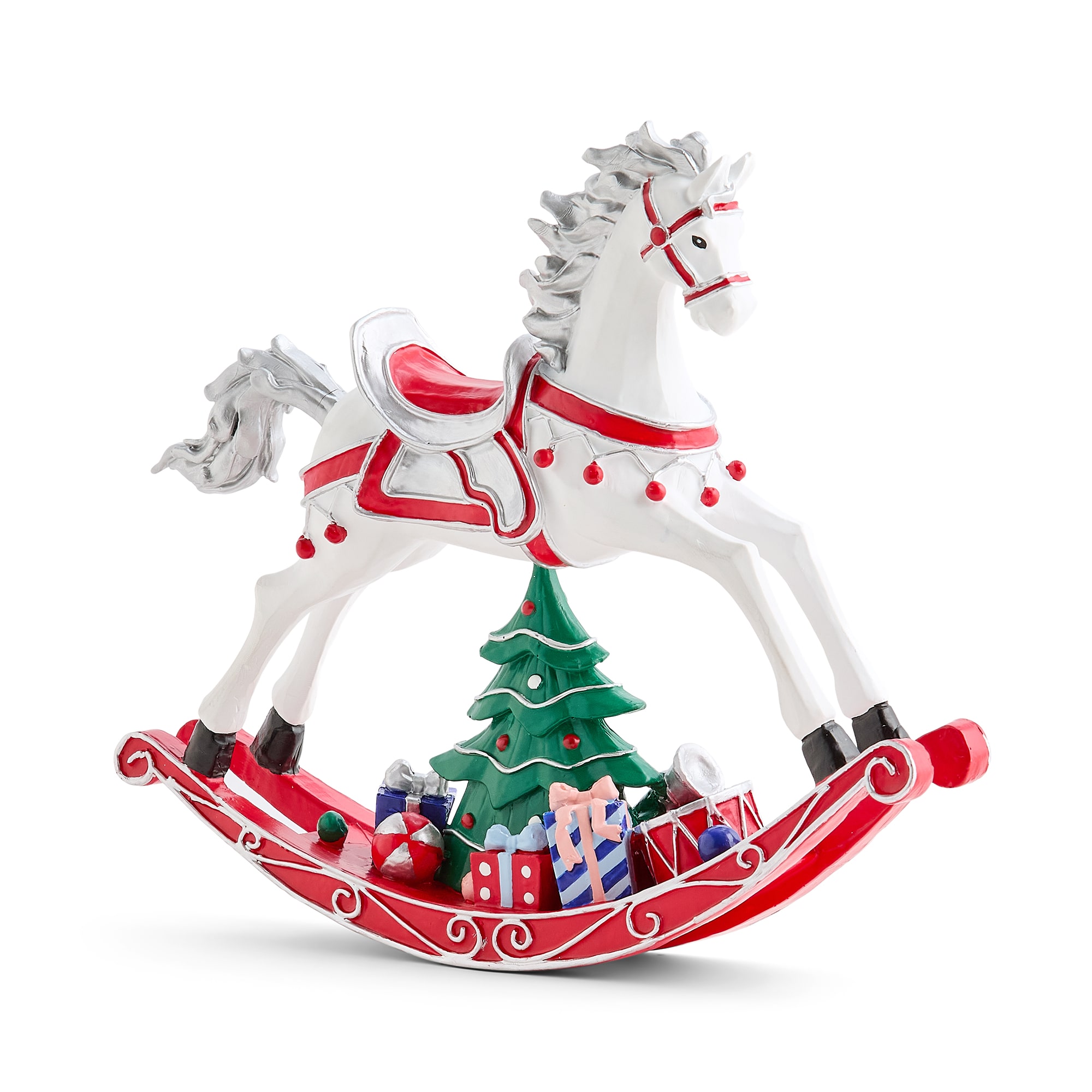 North Pole Trading Co. 10" Rocking Horse Christmas Tabletop Decor
