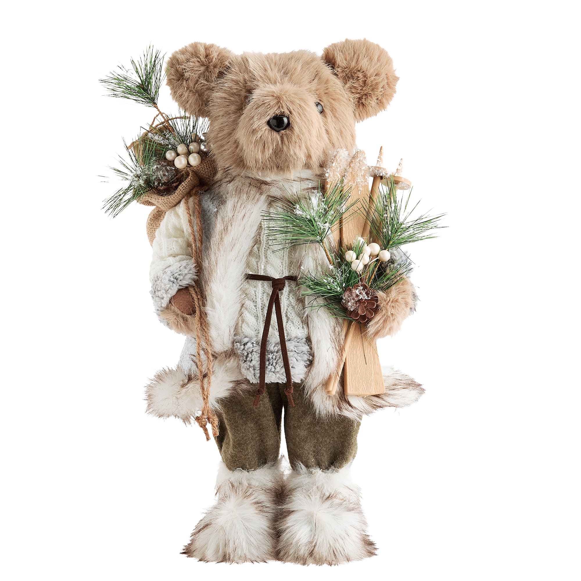 North Pole Trading Co. 19.5" Pinecone Bear Figurine Christmas Figurine