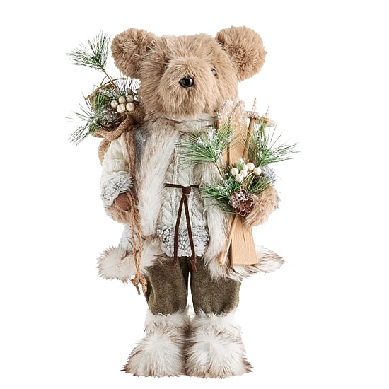 North Pole Trading Co. 19.5" Pinecone Bear Figurine Christmas Figurine