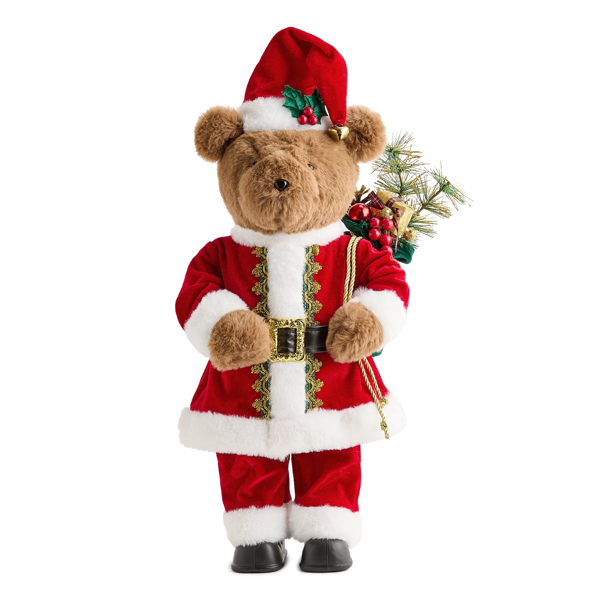 North Pole Trading Co. Santa Bear Figurine Christmas Figurine