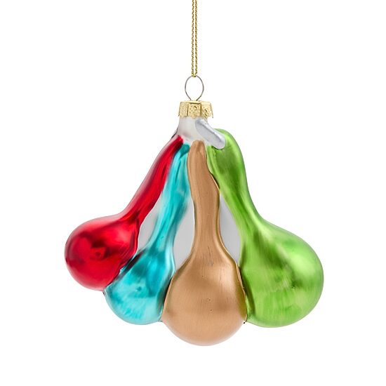 North Pole Trading Co. Glass Measuring Spoon Christmas Ornament