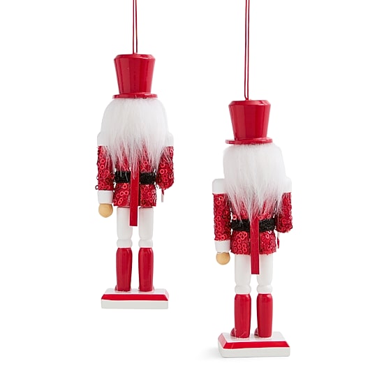 North Pole Trading Co. Red Nutcracker 2-pc. Christmas Ornament