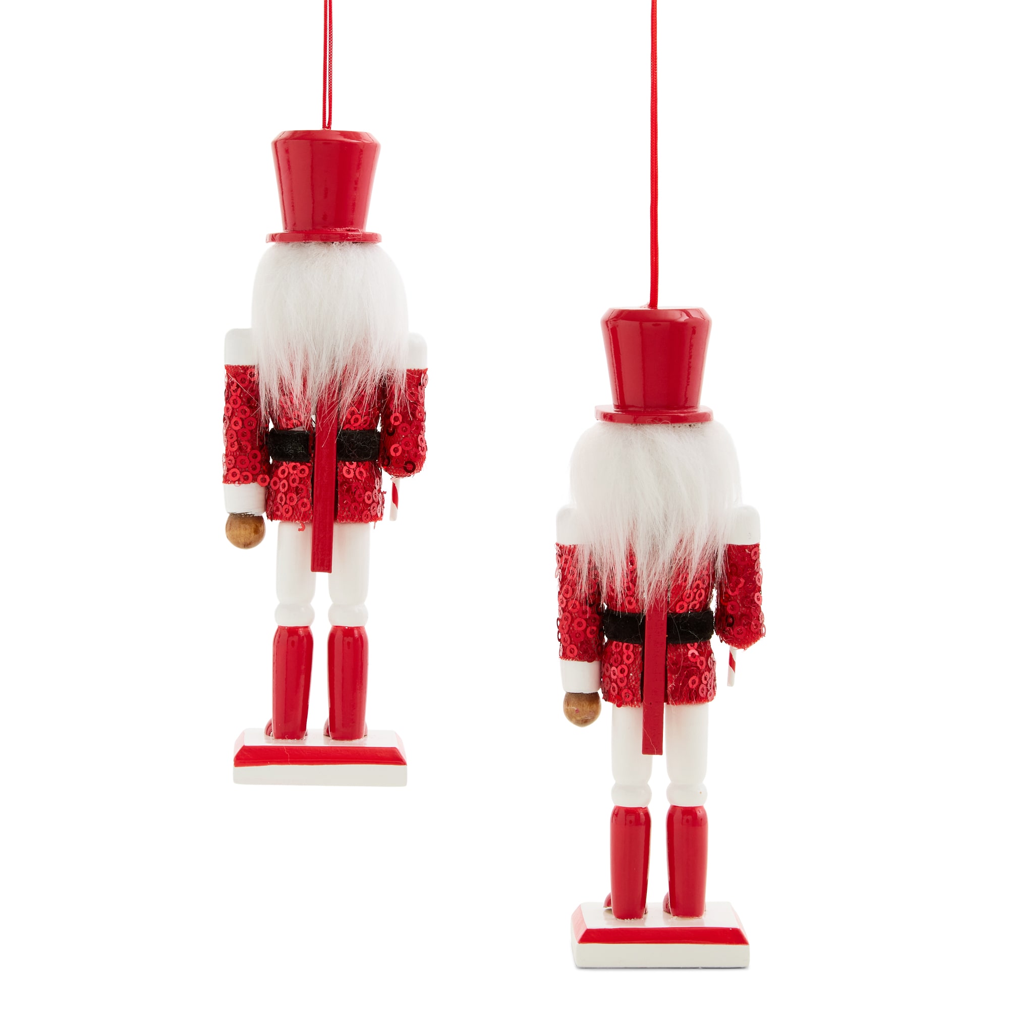 North Pole Trading Co. African American Red Nutcracker 2-pc. Christmas Ornament