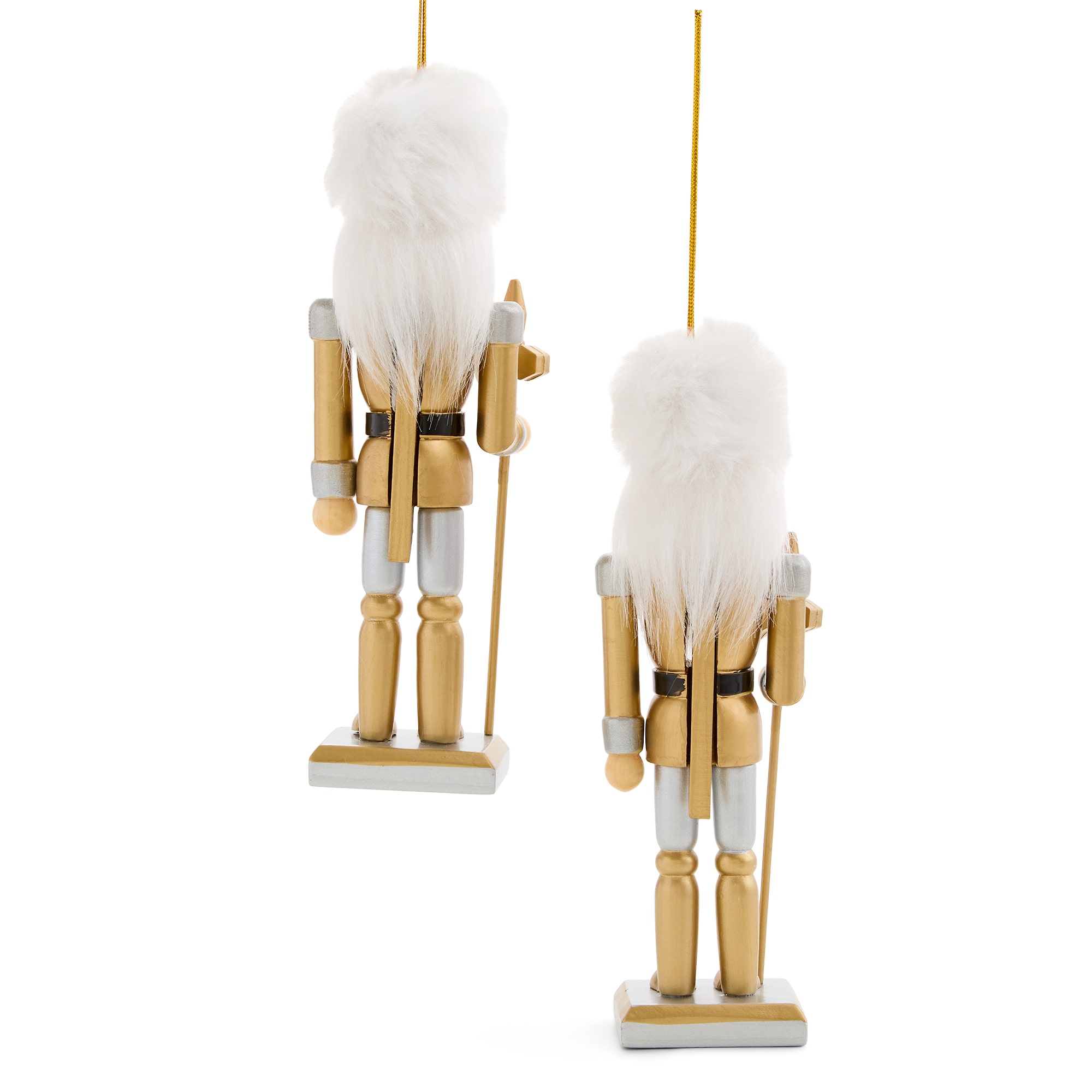 North Pole Trading Co. Gold Nutcracker Christmas Ornament