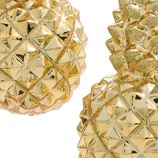 North Pole Trading Co. Gold Pineapple 2-pc. Christmas Ornament