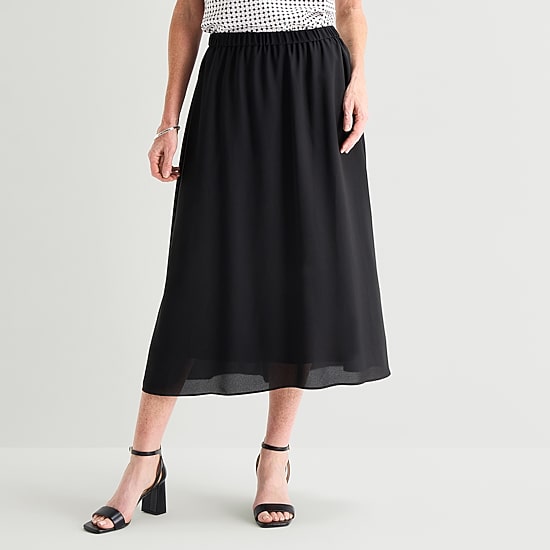 Black Label by Evan-Picone Womens Maxi Skirt