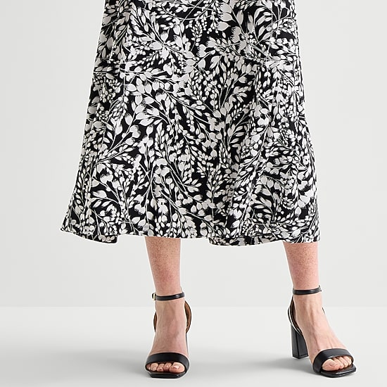 Black Label by Evan-Picone Womens High Rise Maxi Skirt