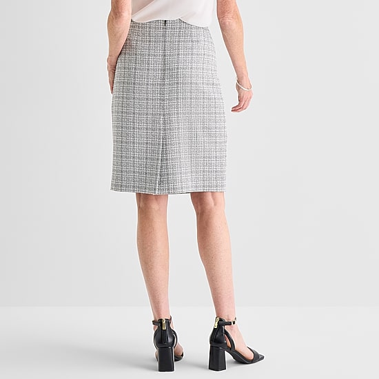 Black Label by Evan-Picone Tweed Womens Suit Skirt