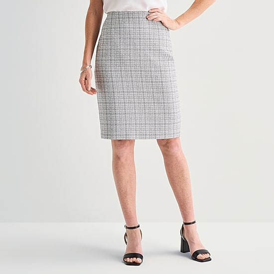 Black Label by Evan-Picone Tweed Womens Suit Skirt
