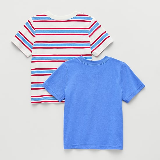 Okie Dokie Toddler & Little Boys Crew Neck Short Sleeve Regular Fit 2-pc. Graphic T-Shirt