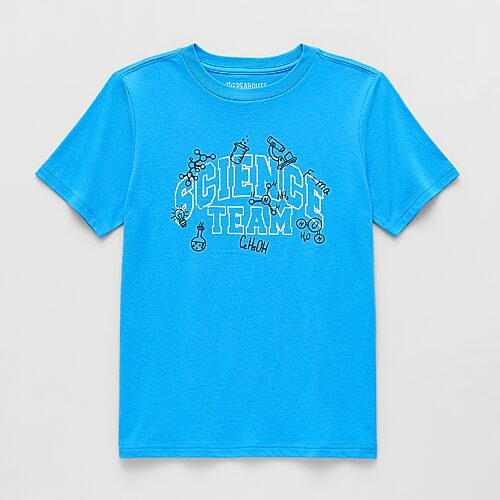 Thereabouts Little & Big Kid Boys Crew Neck Short Sleeve Regular Fit Graphic T-Shirt, X-large (18-20), Blue