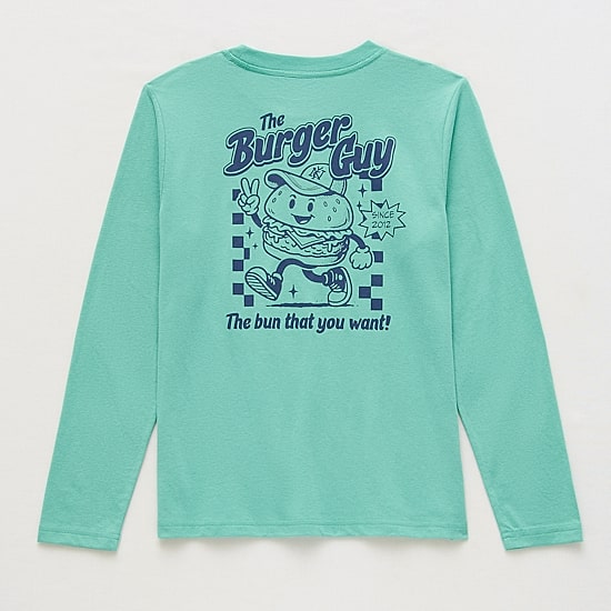 Thereabouts Little & Big Kid Boys Crew Neck Long Sleeve Regular Fit Graphic T-Shirt