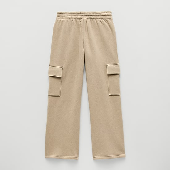 Xersion Little & Big Kid Boys Mid Rise Wide Leg Active Fleece Cargo Pant