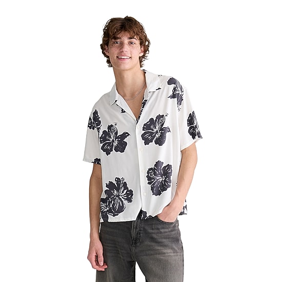 AEROPOSTALE Mens Short Sleeve Boxy Fit Button-Down Shirt