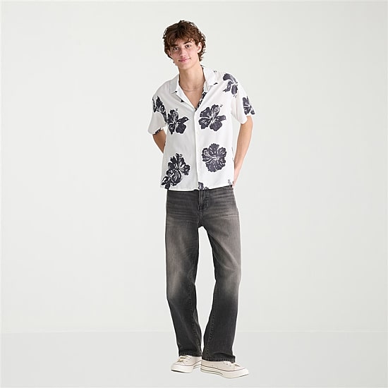 AEROPOSTALE Mens Short Sleeve Boxy Fit Button-Down Shirt