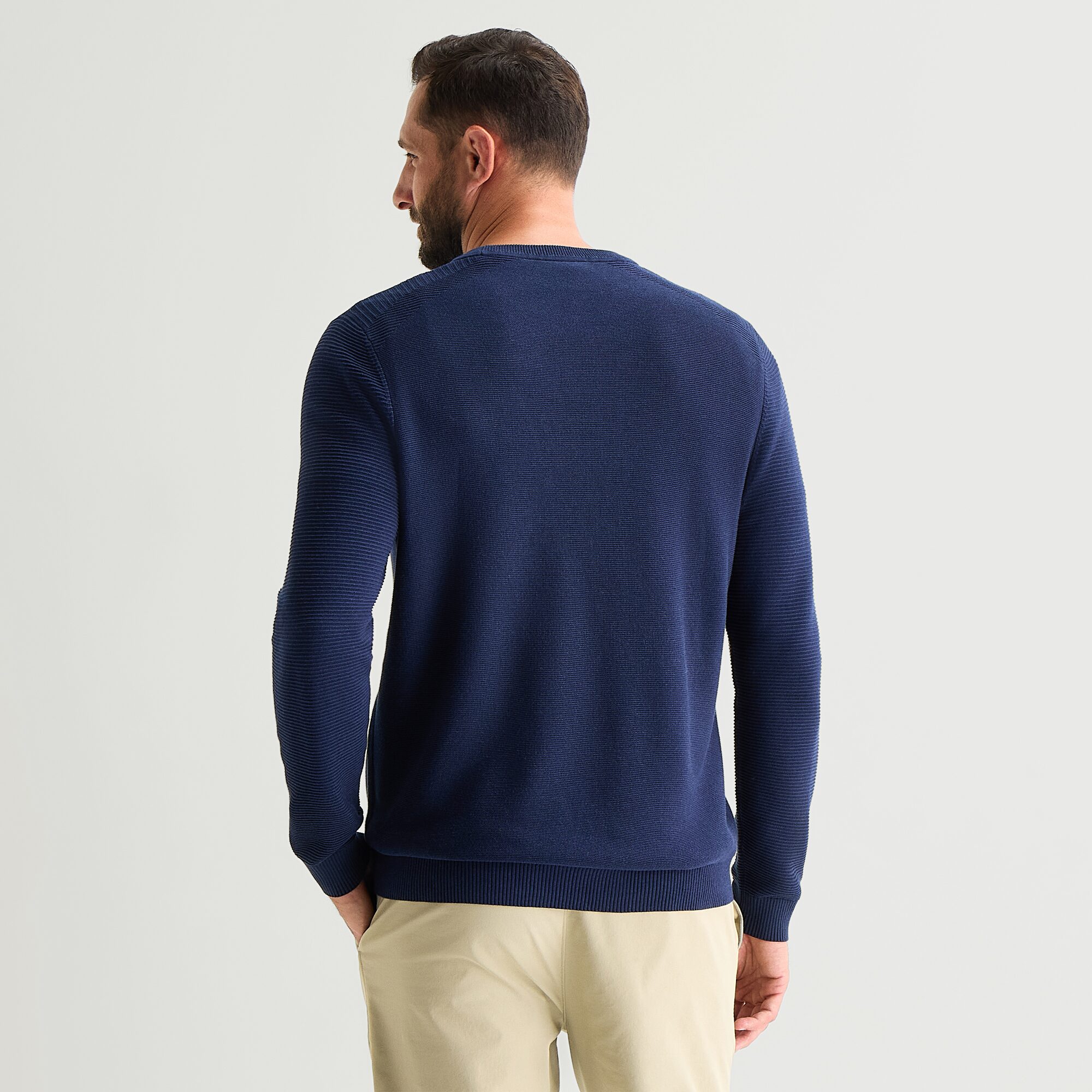 Stylus Mens Crew Neck Long Sleeve Pullover Sweater