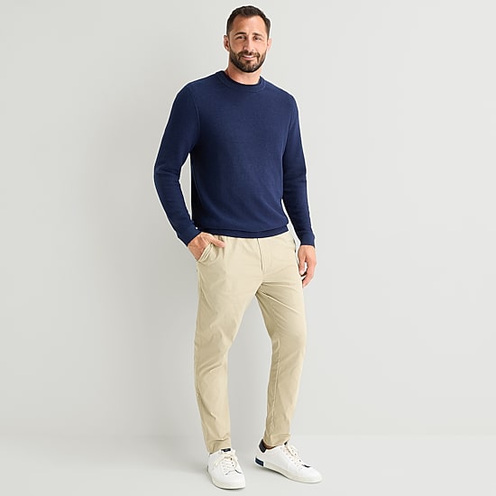 Stylus Mens Crew Neck Long Sleeve Pullover Sweater