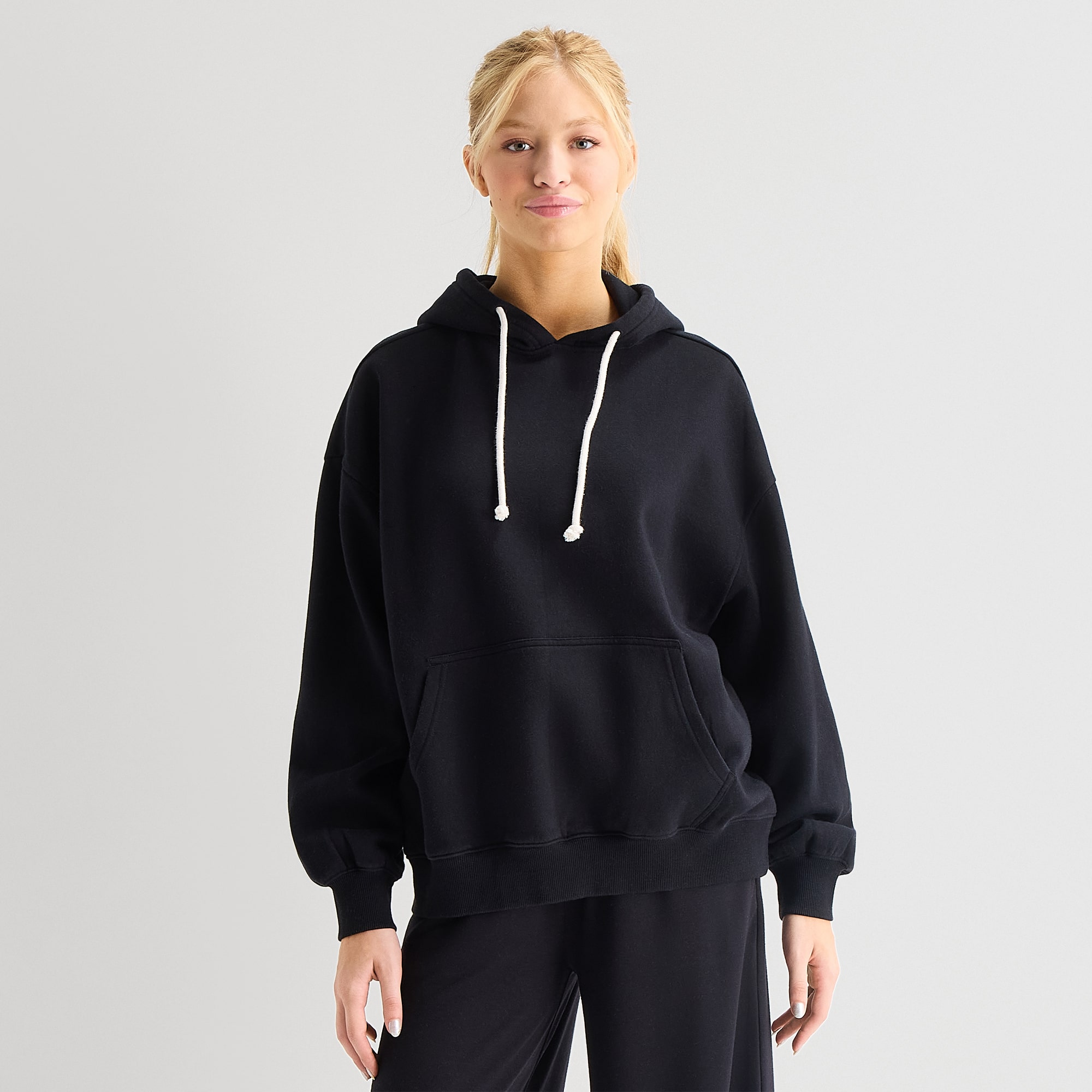Arizona Womens Juniors Long Sleeve Fleece Hoodie