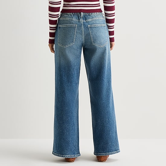 Arizona Curvy Womens Juniors Low Rise Baggy Fit Jean