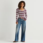 Arizona Curvy Womens Juniors Low Rise Baggy Fit Jean