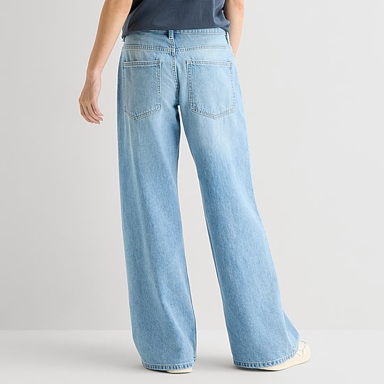 Arizona Womens Juniors Low Rise Baggy Fit Jean