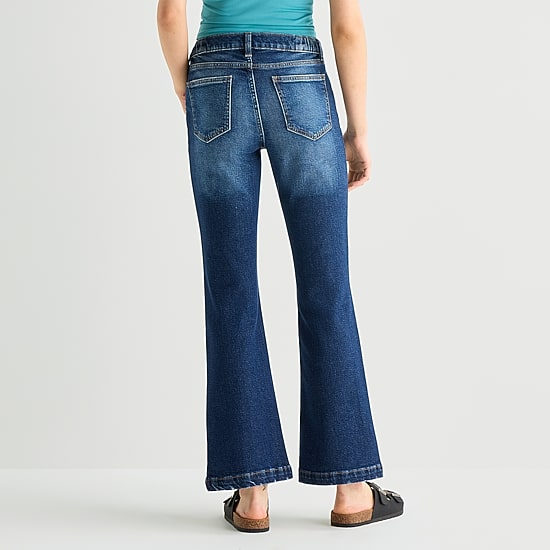 Arizona Curvy Womens Juniors High Rise Bootcut Jean