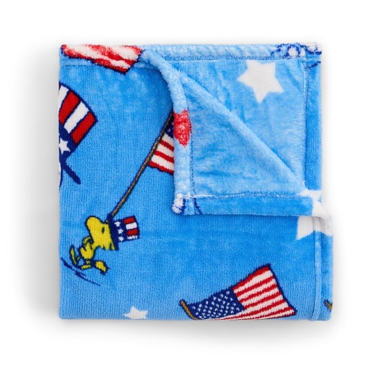 Peanuts Star Spangled Throw Peanuts Snoopy Washable Lightweight Throw