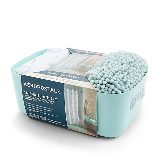 AEROPOSTALE Bows 15-pc. BTC Shower Curtain Set