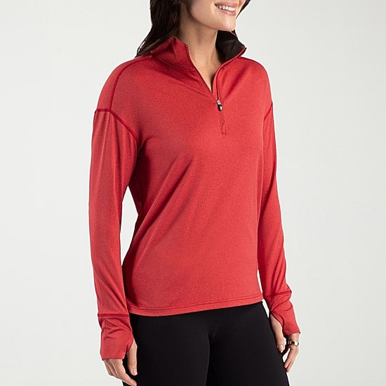 CUTTER & BUCK® Womens Mock Neck Long Sleeve Quarter-Zip Pullover