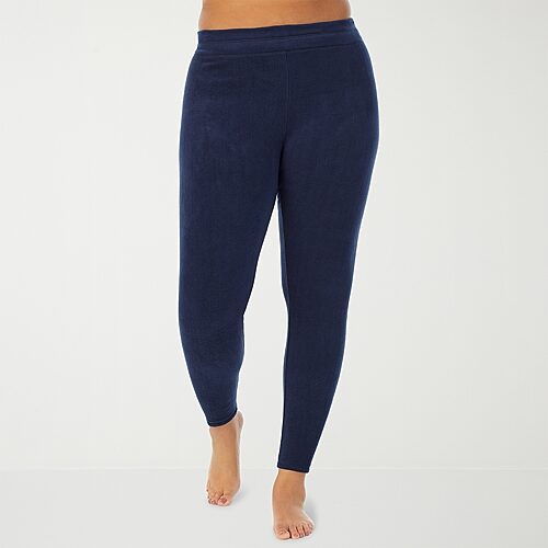 Cuddl Duds Fleecewear With Stretch Thermal Legging In Blue