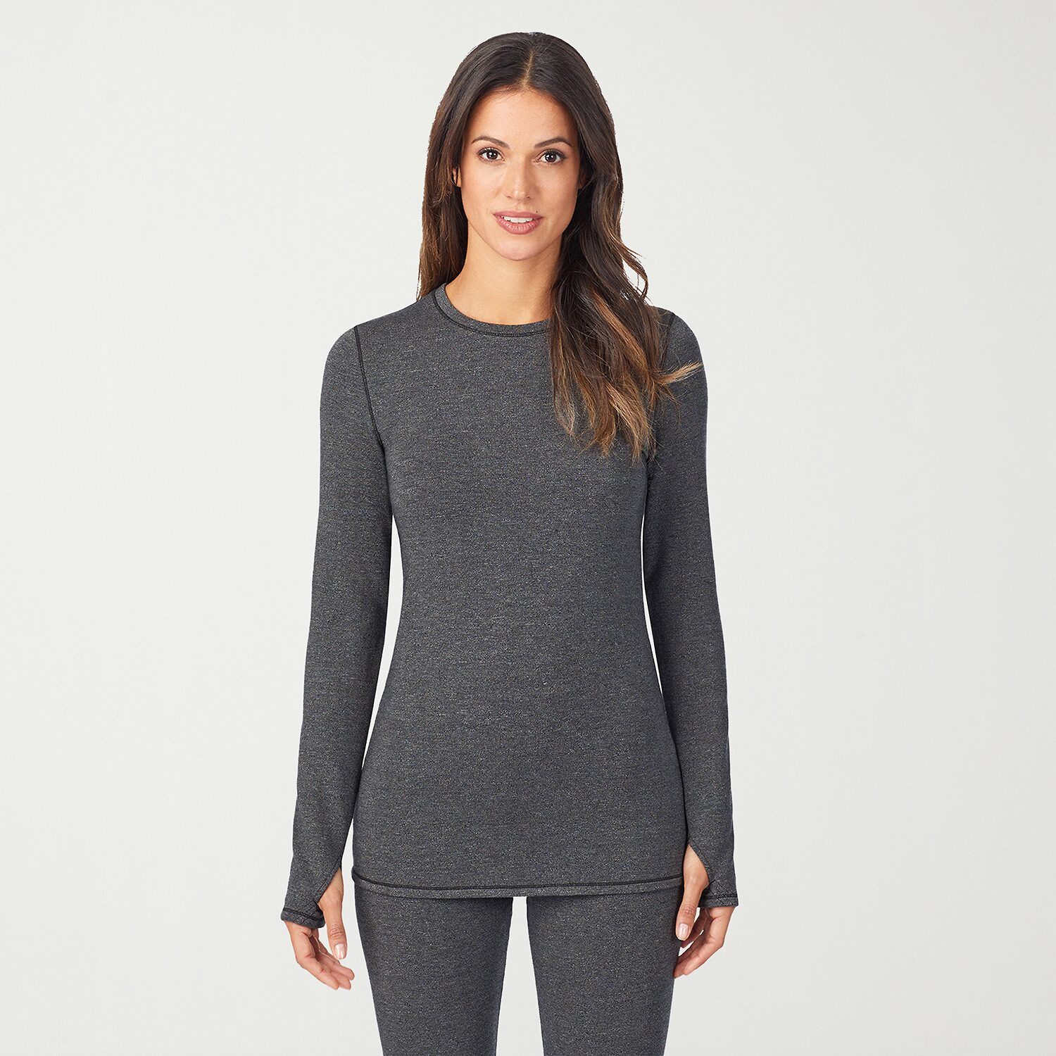Cuddl Duds Womens Ultra Cozy Round Neck Long Sleeve Thermal Shirt