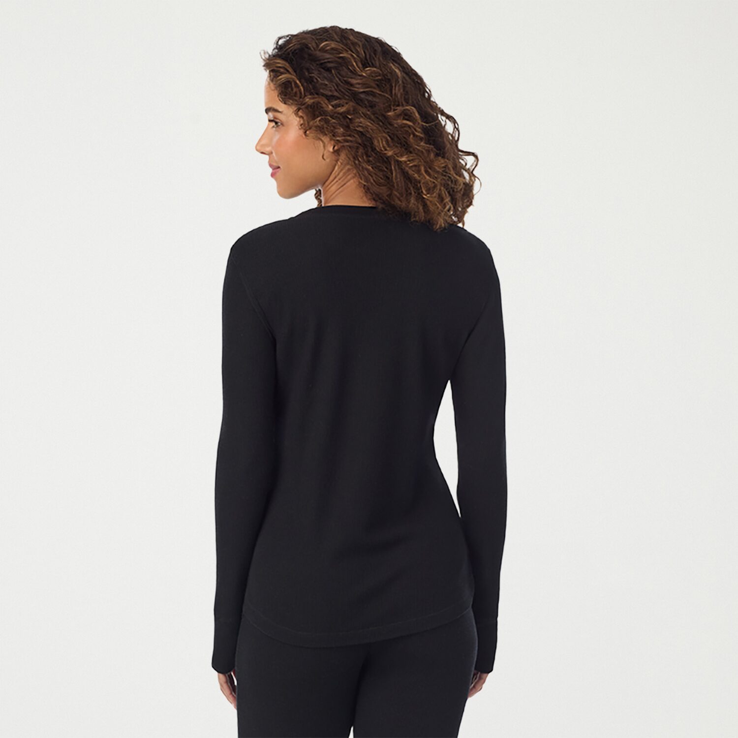 Cuddl Duds Womens Cozy Stretch Thermal Round Neck Long Sleeve Shirt