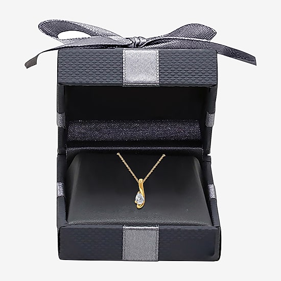 (I/Si2) Womens Lab Grown White Diamond Pear 18 Inch Pendant Necklace