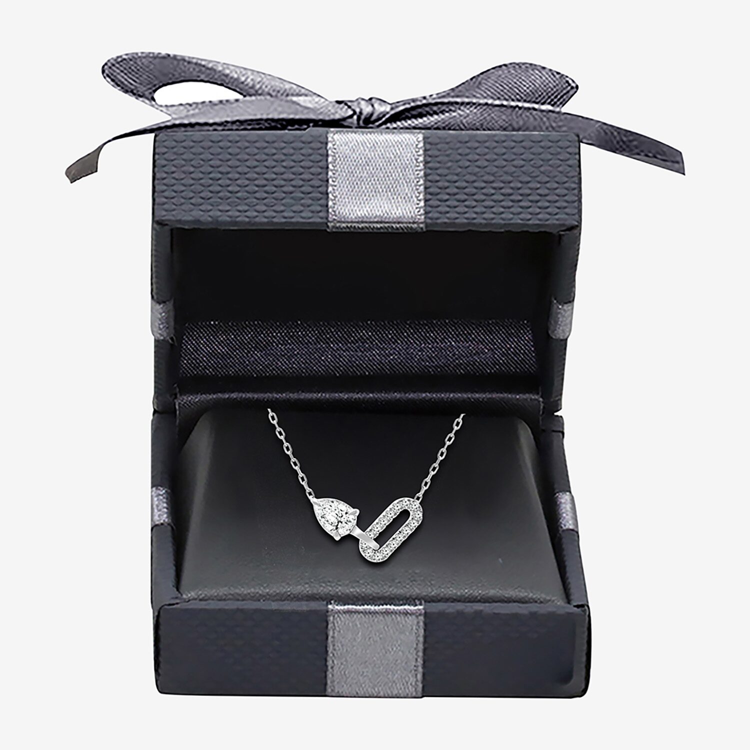 (I/Si2) Womens 1/2 CT. T.W. Lab Grown White Diamond Sterling Silver Pear 18 Inch Pendant Necklace