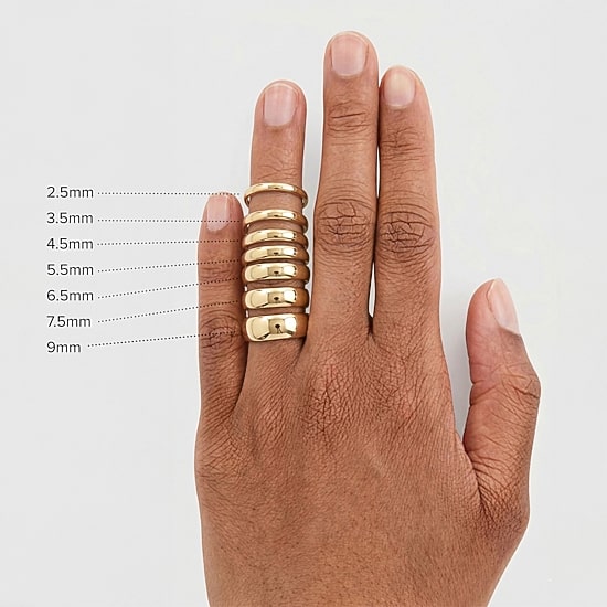Unisex Adult 3.5MM 10K Gold Wedding Band