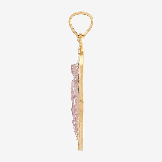 Virgin Mary Womens 10K Gold Oval Pendant