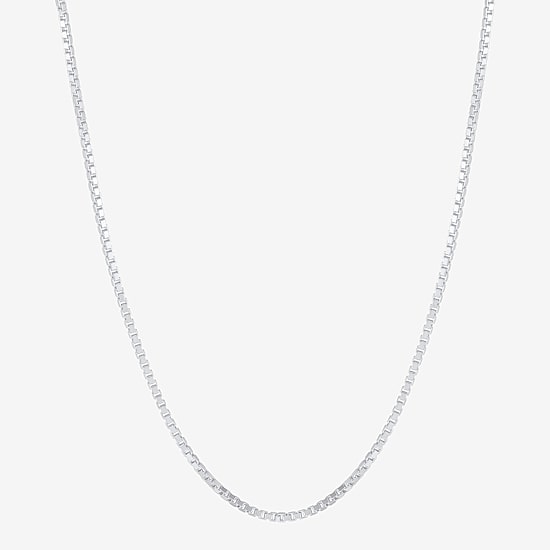 Made in Italy Unisex Adult Sterling Silver 22 Inch Box Chain Necklace