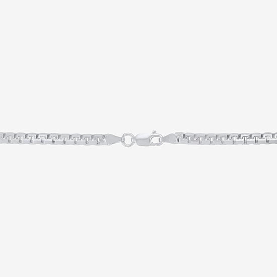 Made in Italy Mens Sterling Silver 22 Inch Box Chain Necklace