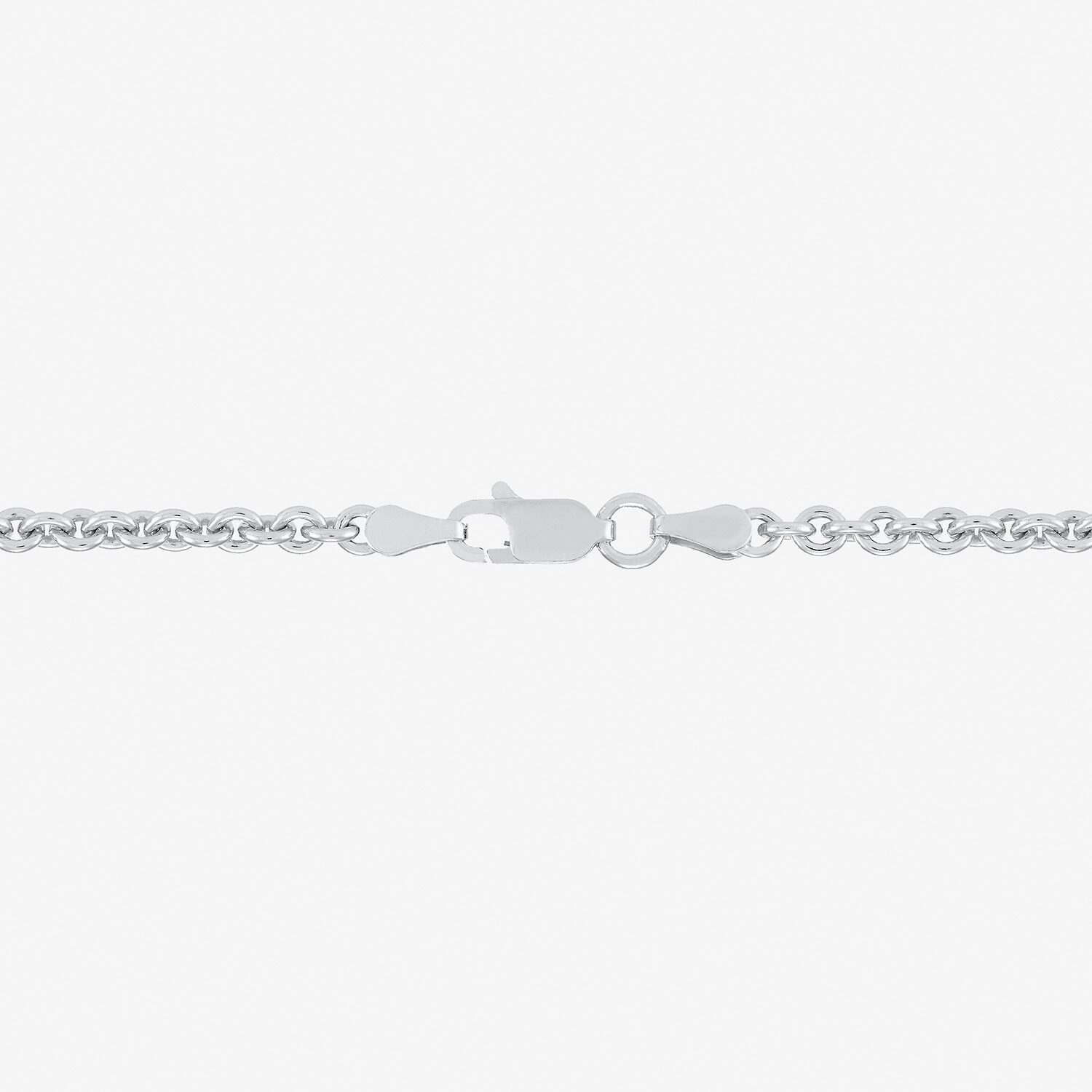Made in Italy Unisex Adult Sterling Silver 20 Inch Rolo Chain Necklace