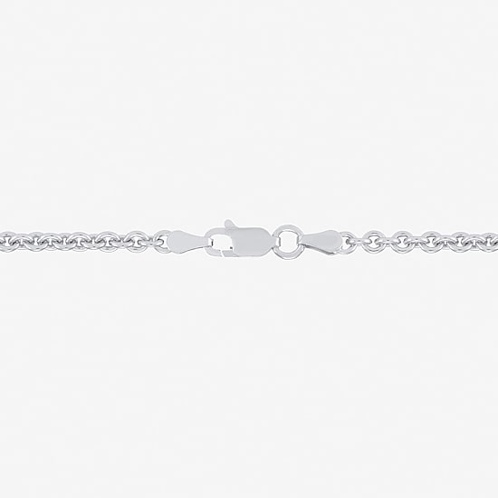 Made in Italy Unisex Adult Sterling Silver 20 Inch Rolo Chain Necklace