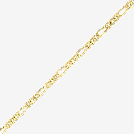 Made in Italy Mens 14K Gold Over Silver 18 Inch Figaro Chain Necklace