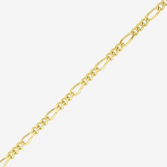 Made in Italy Mens 14K Gold Over Silver 20 Inch Figaro Chain Necklace