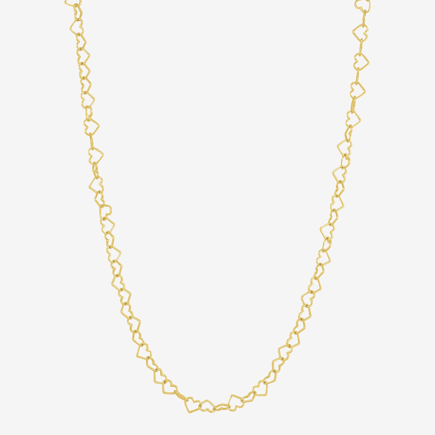 Made in Italy Womens 18K Gold Over Silver 20 Inch Link Chain Necklace
