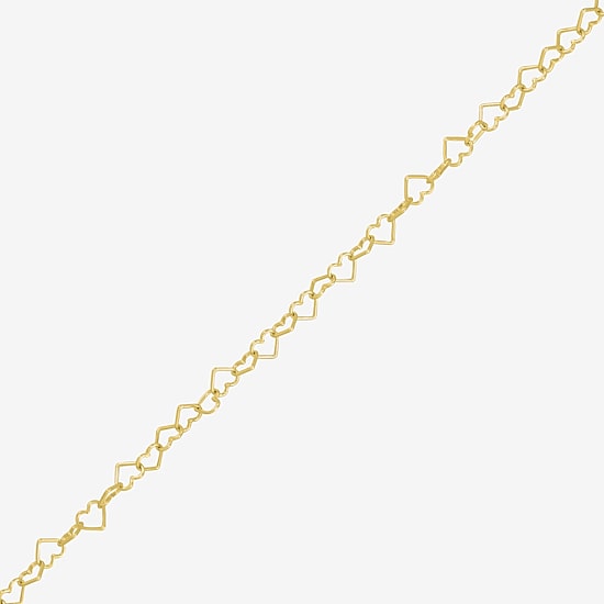 Made in Italy Womens 18K Gold Over Silver 22 Inch Link Chain Necklace