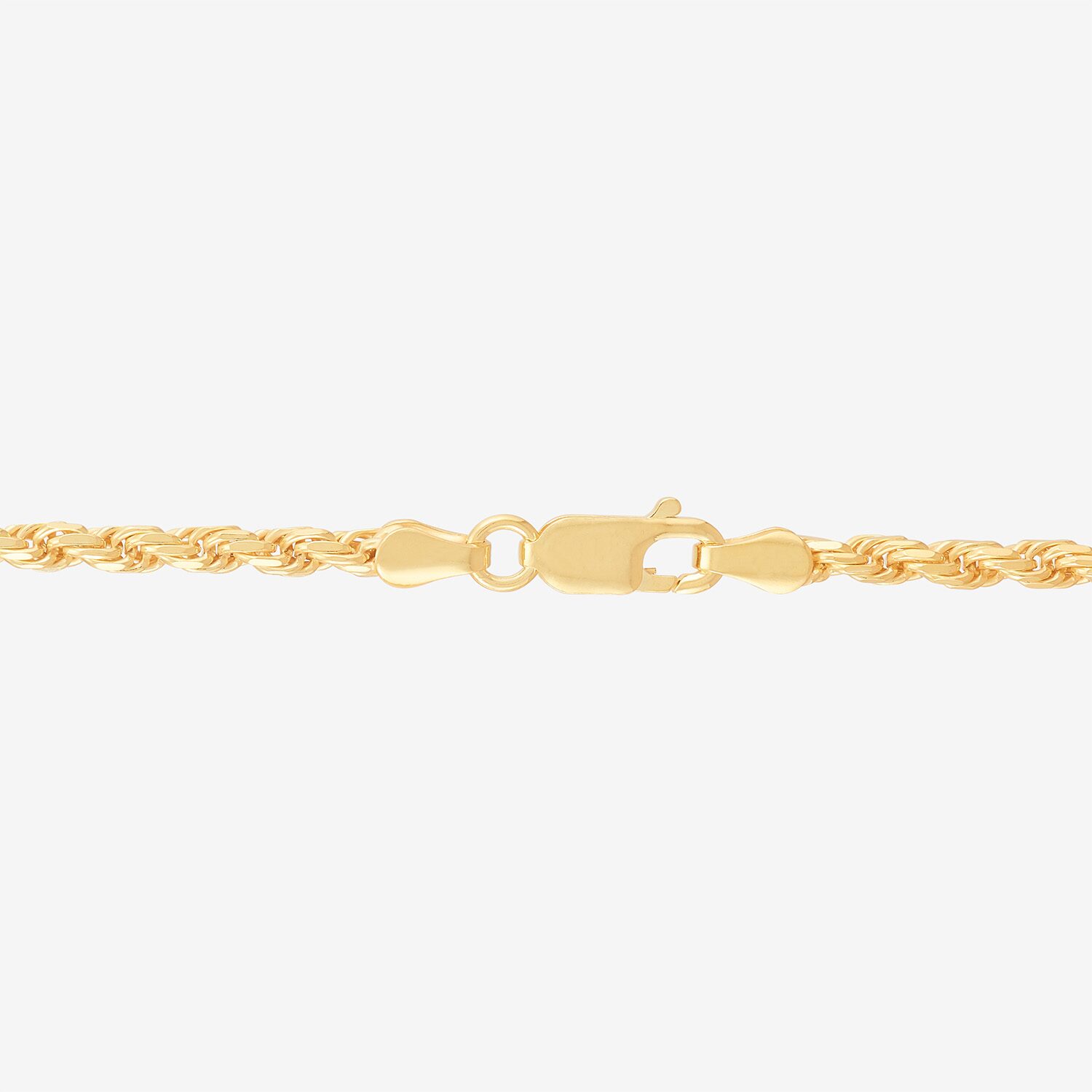 Made in Italy Unisex Adult 14K Gold Over Silver Inch Rope Chain Necklace