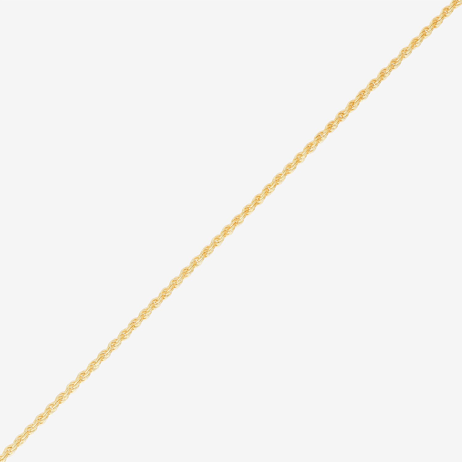 Made in Italy Unisex Adult 14K Gold Over Silver Inch Rope Chain Necklace