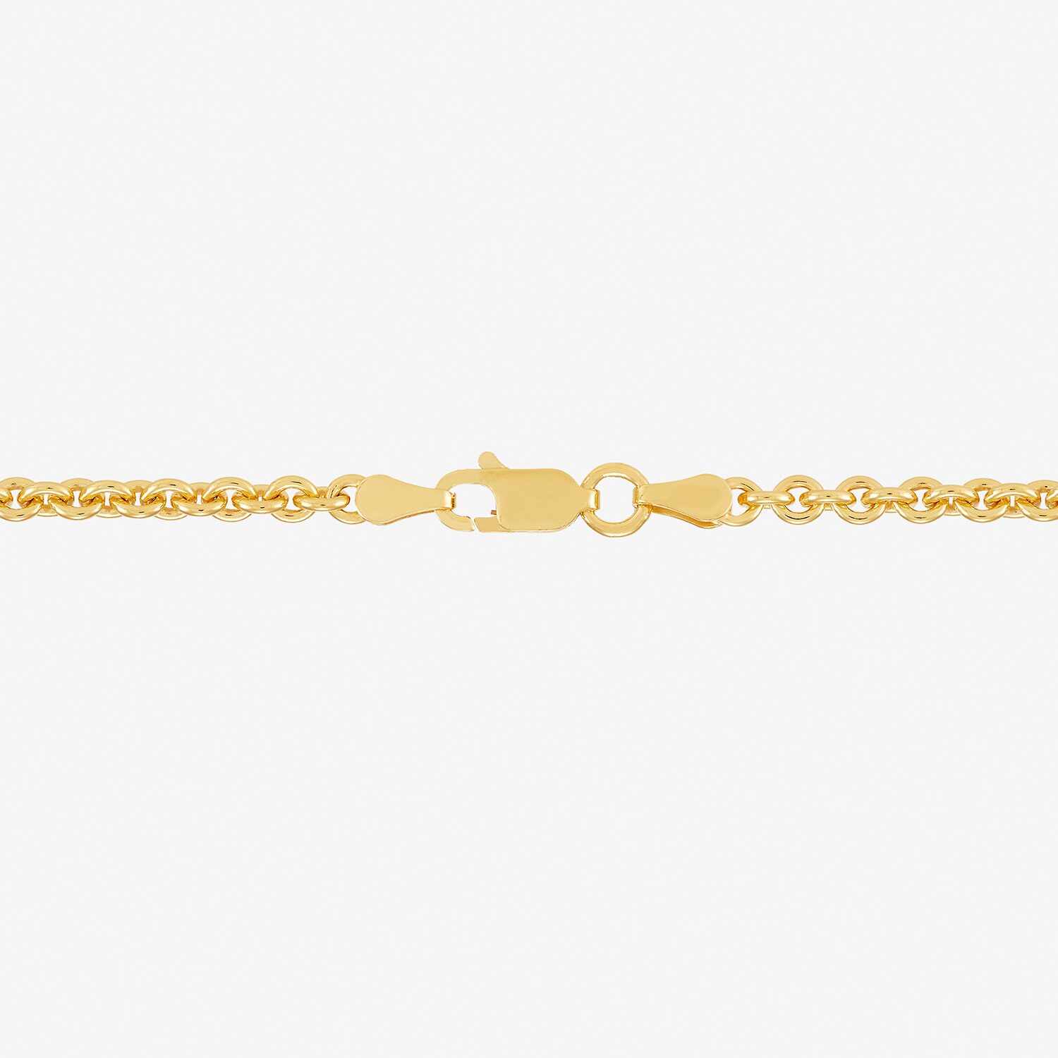 Made in Italy Unisex Adult 14K Gold Over Silver 22 Inch Rolo Chain Necklace