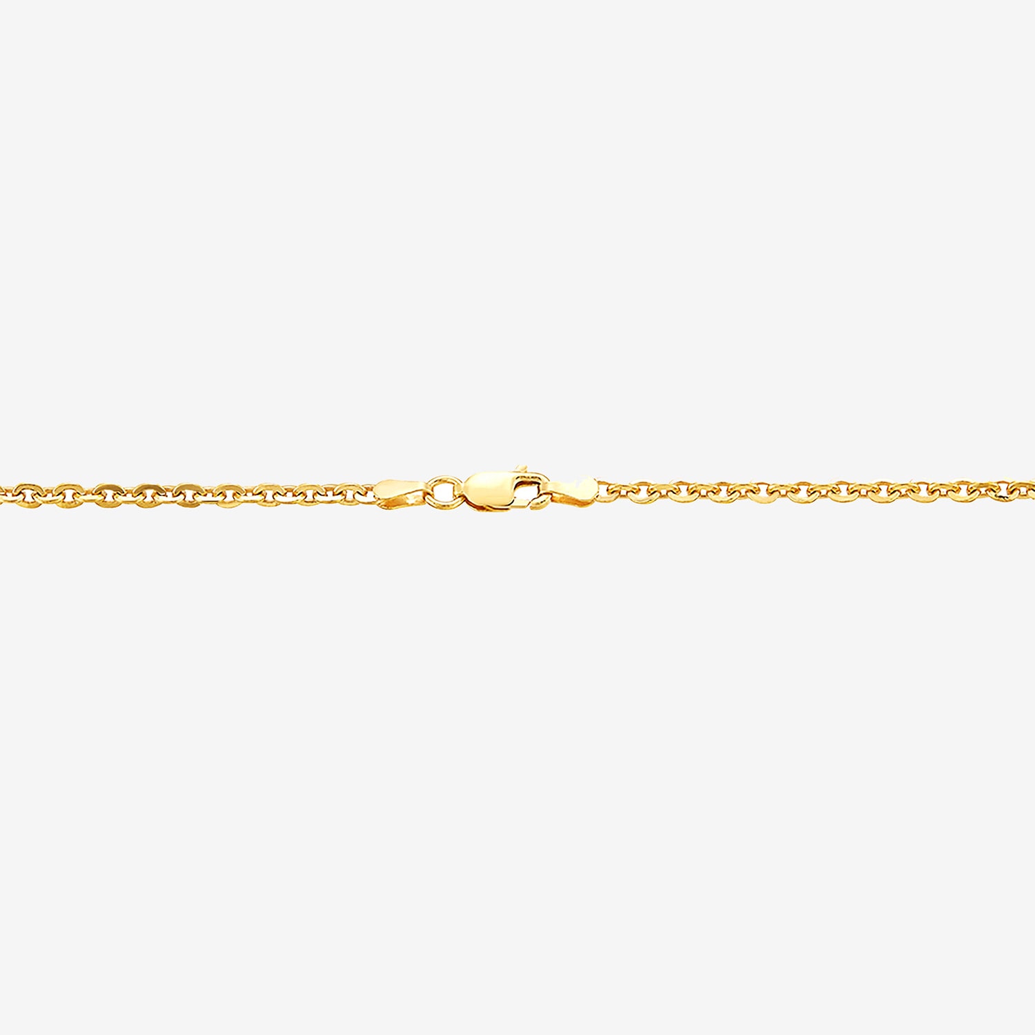 Made in Italy Unisex Adult 14K Gold Over Silver Inch Cable Chain Necklace